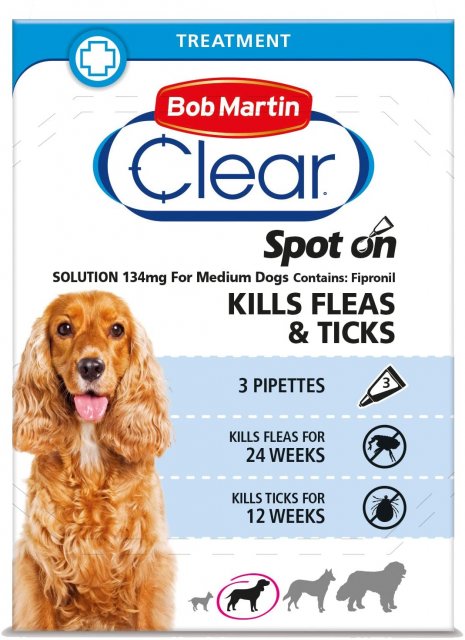 Bob Martin Bob Martin Flea Clear Spot On Medium Dog 3 Tube