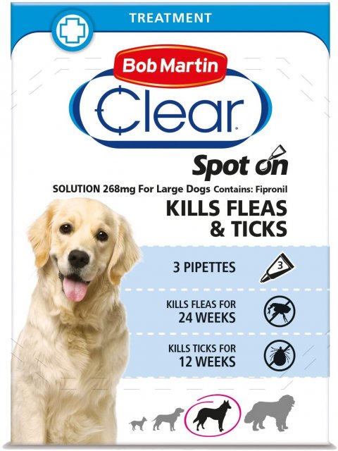 Bob Martin Bob Martin Flea Clear Spot On Large Dog 3 Tube