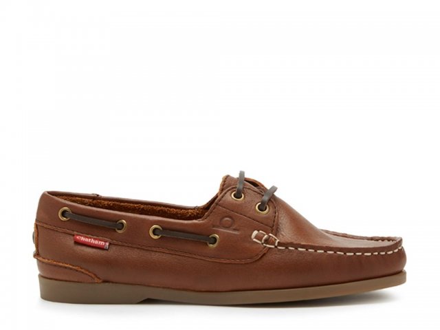 Chatham Chatham Willow  Leather Boat Shoes Dk Tan Ladies