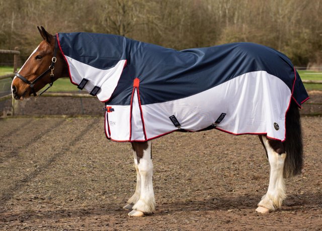 Gallop Gallop Turnout Fly Rug Navy