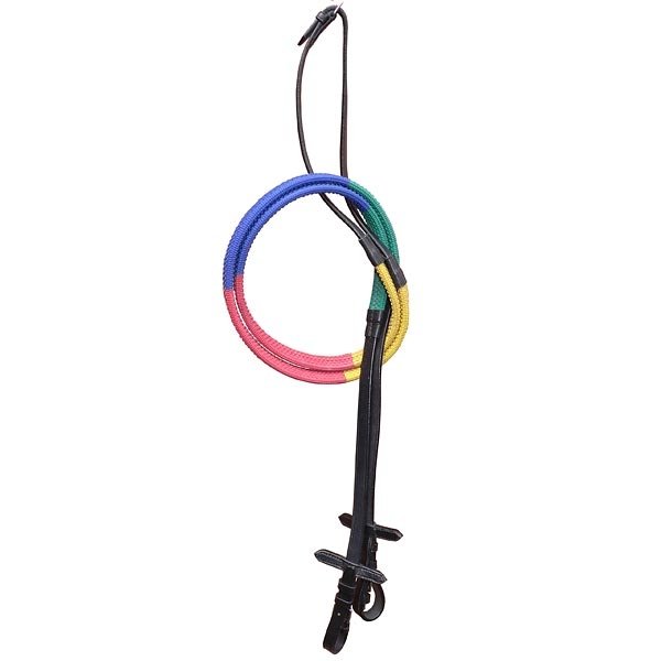 Elico Elico Multicoloured Rubber Covered Training Reins