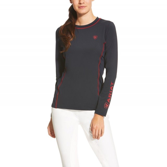 Ariat Ariat Cambria Long Sleeved Logo Crew Top Navy