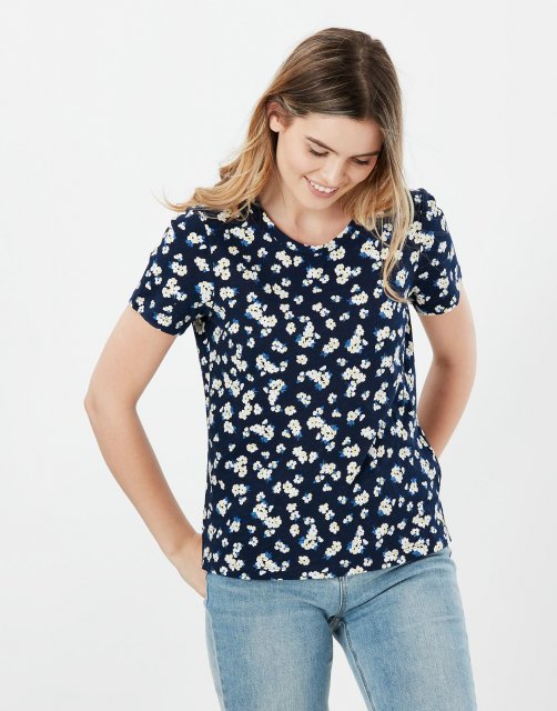 Joules Joules Carley Print Classic Crew Navy Ditsy