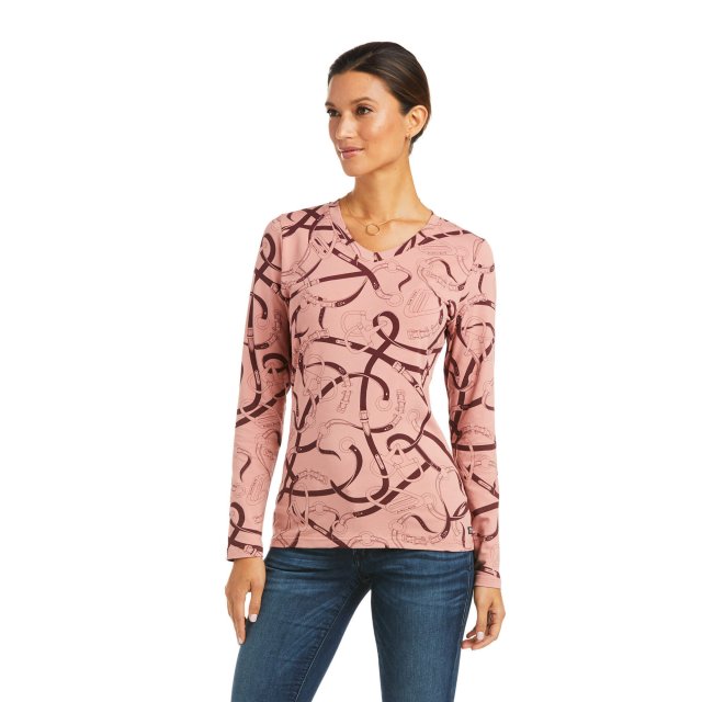 Ariat Ariat Womans Bridle Print Long Sleeve T Shirt