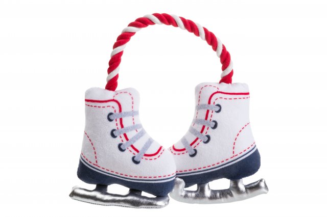 Hopaws Xmas Ice Skates Rope  Dog Toy