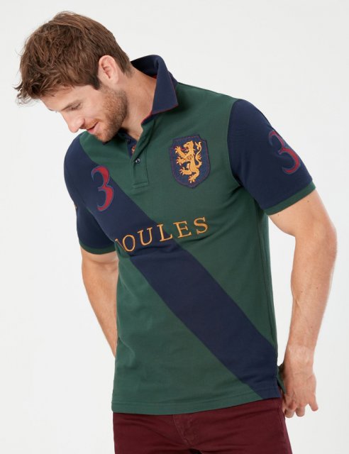 Joules Joules Embellished Polo Shirt Green