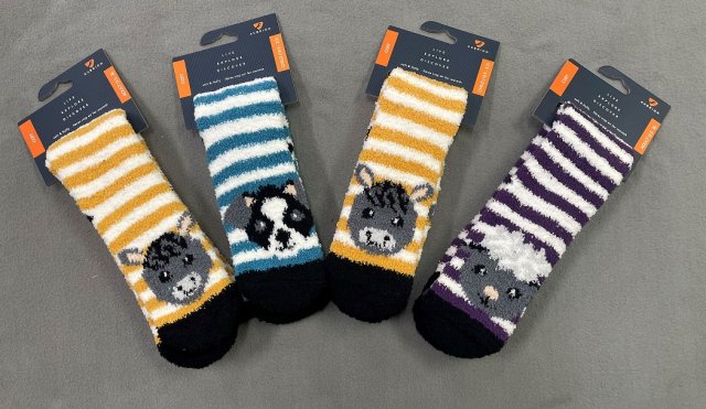 Shires Equestrian Shires Fluffy Socks Childs Animal Print