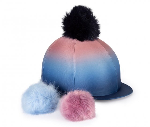 Shires Equestrian SHIRES SWITCH IT AUBRION POM POM HAT COVER OMBRE