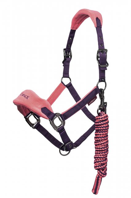 LeMieux LeMieux Vogue Fleece Headcollar & Rope Set - Papaya