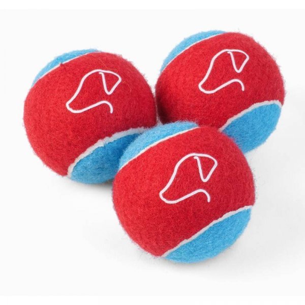Zoon ZOON POWER POOCH 5CM TENNIS BALLS - 3 PACK