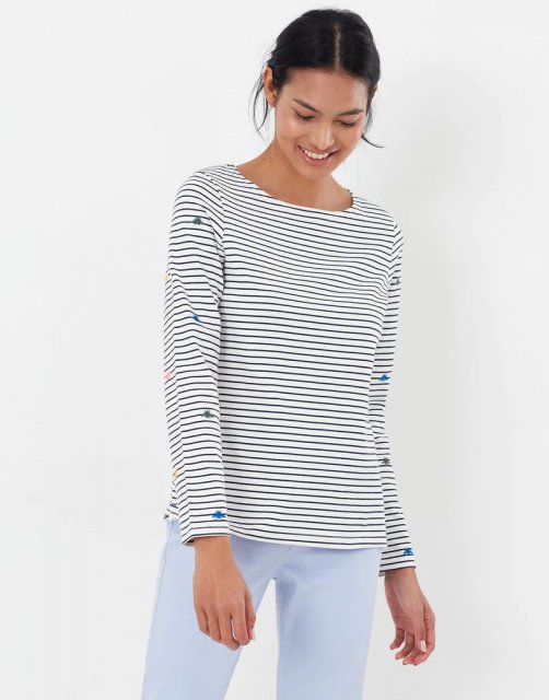 Joules JOULES HARBOUR EMBROIDERED LONG SLEEVE JERSEY TOP