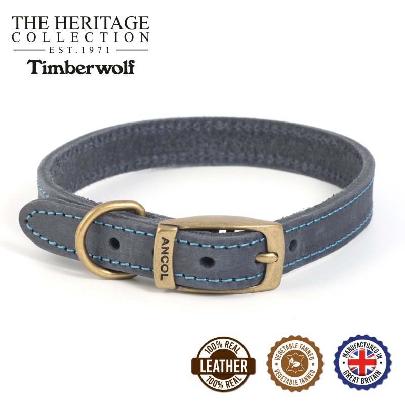 Ancol ANCOL TIMBERWOLF LEATHER COLLAR SIZE - 2/S 26-31CM