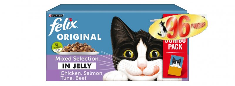 Purina Felix Megapack Cat Pouches - 96 X 100g