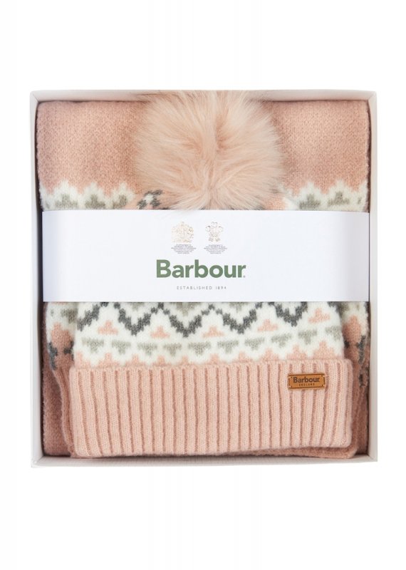 Barbour Barbour Eden Fairisle Beanie & Scarf Set