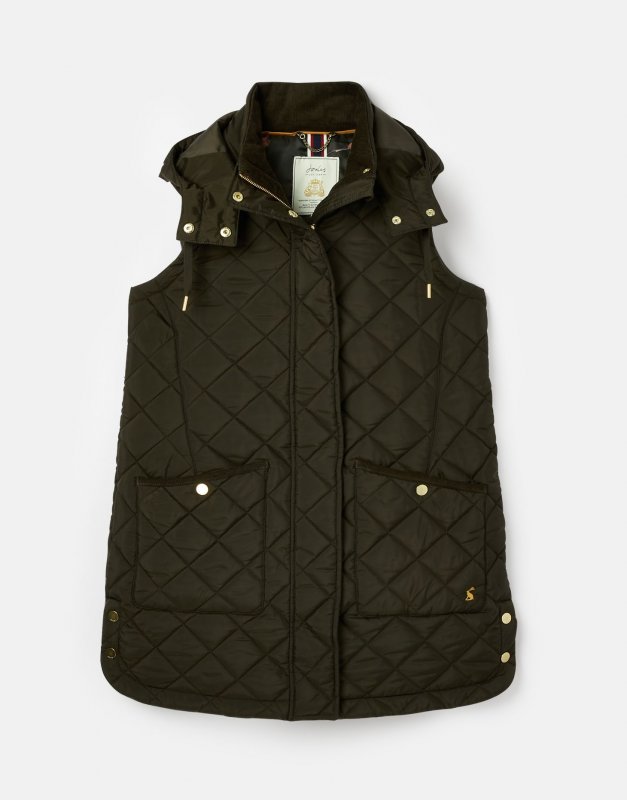 Joules Joules Chatham Long Gilet Green