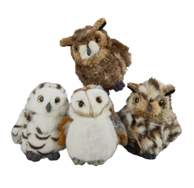 Living Nature Living Nature 4 Assorted Soft Toy Owls - 13cm