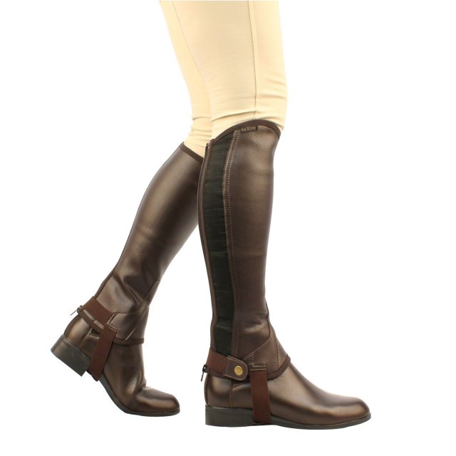 Saxon Saxon Equileather Half Black Chaps
