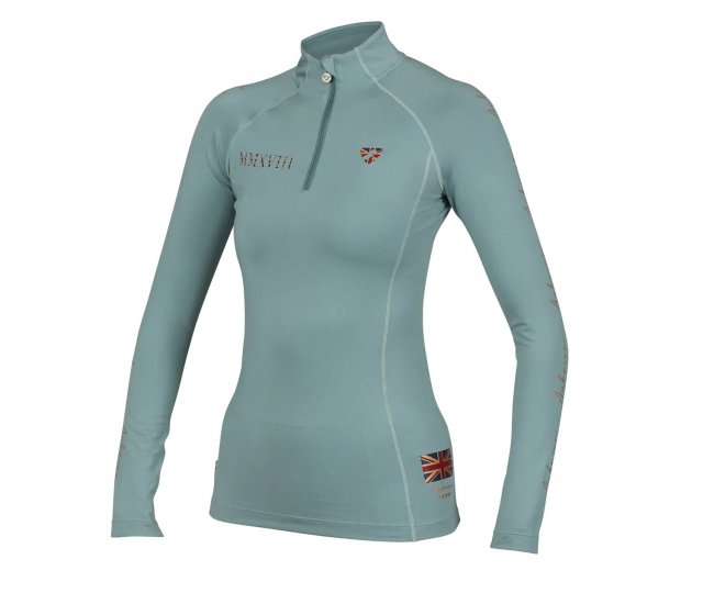 Shires Equestrian Aubrion Team Long Sleeve Base Layer - Sage