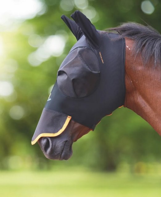 Shires Equestrian Shires Flyguard Pro Stretch Fly Mask With Nose