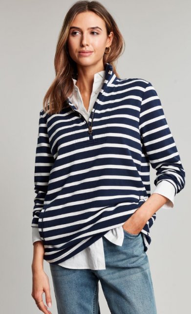 Joules Joules New Pip Sweatshirt Navy Cream Stripe