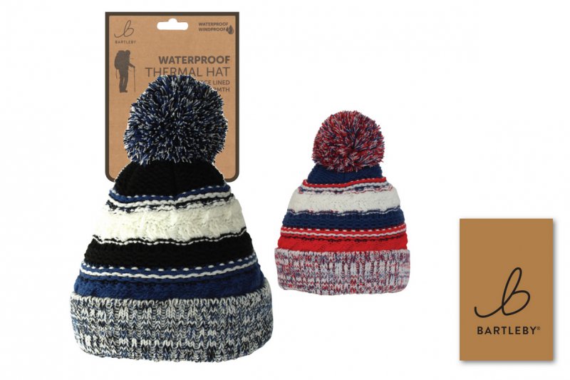 Bartleby Bartleby Unisex Multi-Coloured Waterproof Bobble Hat