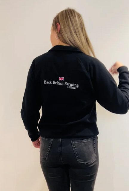 Back British Farming Back British Farming Classic Black 1/4 Zip Jumper