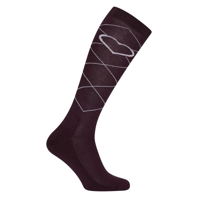 Imperial Riding Imperial Riding Socks Irhimperial Heart Bordeaux