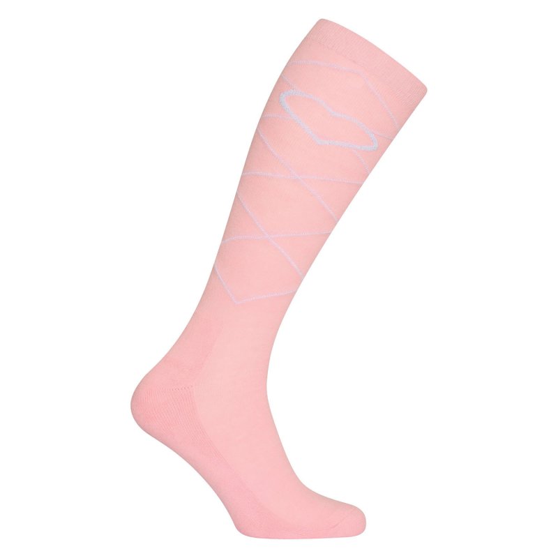 Imperial Riding Imperial Riding Socks Irhimperial Heart Classy Pink