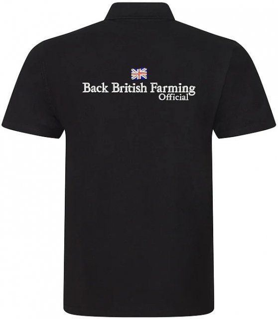 Back British Farming Back British Farming Men's Black Polo Top