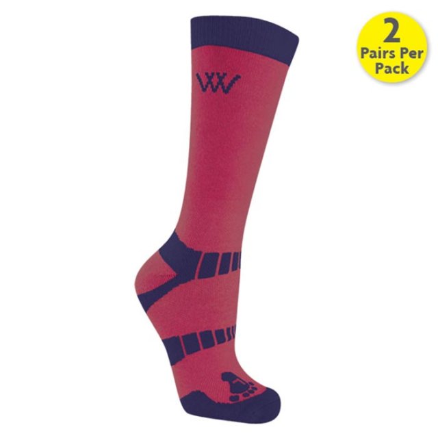 Woof Wear Woof Waffle Knit Bamboo Short Riding Socks - Pack Of 2