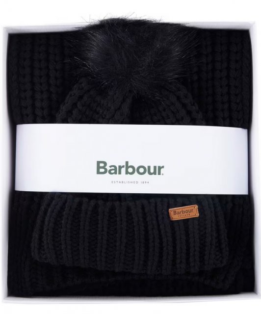 Barbour Barbour Saltburn Beanie & Scarf Set