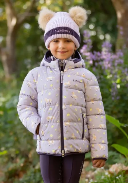 LeMieux Lemieux Mini Printed Lilo Puffer Jacket Lilac