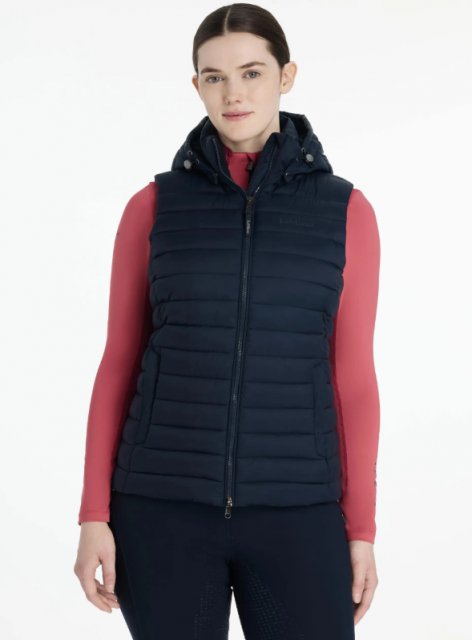 LeMieux Lemieux Rose Hooded Puffa Gilet