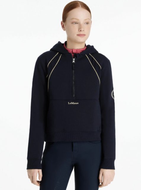 LeMieux Lemieux Young Rider Hettie Half Zip Hoodie Navy