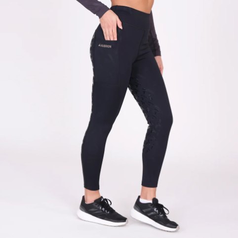 Shires Equestrian Shires Aubrion React Winter Riding Tights Shadow