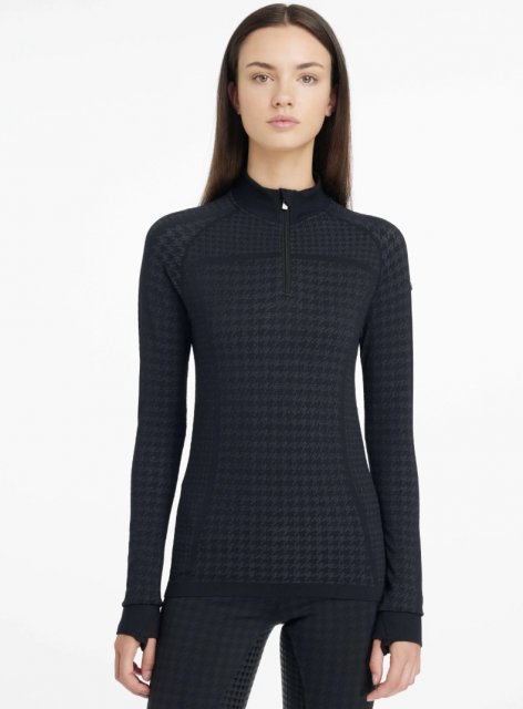 LeMieux Lemieux Aspen Houndstooth Quarter Zip