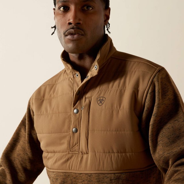 ARIAT Men's Caldwell 1/4 Zip Pullover – Mock Collar, Performance