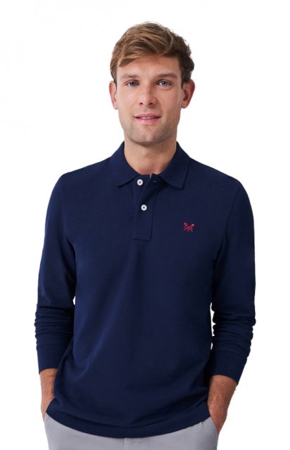 Crew Clothing Crew Clothing Men's Long Sleeve Pique Polo