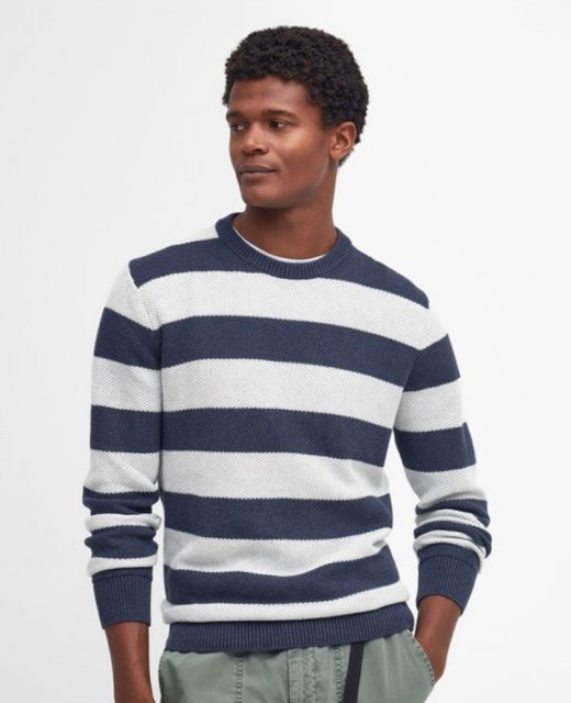 Barbour Barbour Striped Crew Neck Men's Craster Jumper