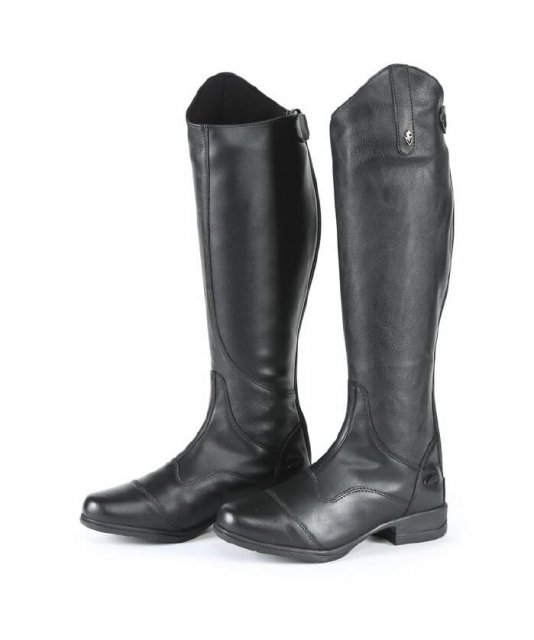 Shires Moretta Marcia Stivali Da Equitazione Bambini – Pelle Sintetica Nera, Vestibilità Aderente, Suola Anti-shock