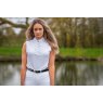 Hy Equestrian Hyfashion Katherine Ruffle Sleeveless Show Shirt White