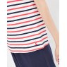 Joules Harbour Stripe Short Sleeve Button Shoulder Top - Cream Stripe