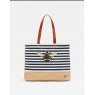 Joules Joules Sandside Jute And Printed Canvas Shopper