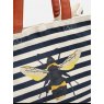 Joules Joules Sandside Jute And Printed Canvas Shopper