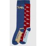 Toggi Show Jumper Socks 2pk  One Size 4-8 Blue/red