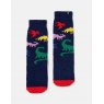 Joules Navy Fluffy Socks - All Over Dino