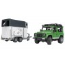 Bruder Bruder Land Rover Defender with Horse & Trailer